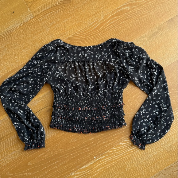 Free People Women's Lolita Floral Print Smock Hem Top (S) - Picture 9 of 10